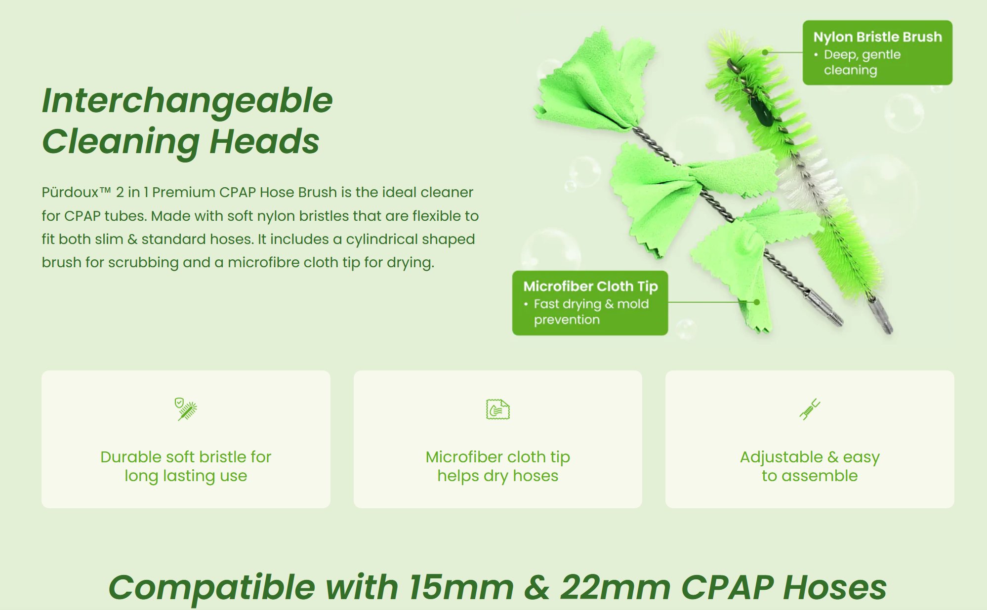 Purdoux 2-in-1 CPAP Hose Brush