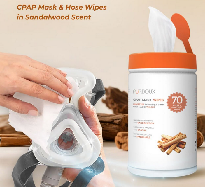 Purdoux CPAP Mask Wipes - Sandalwood