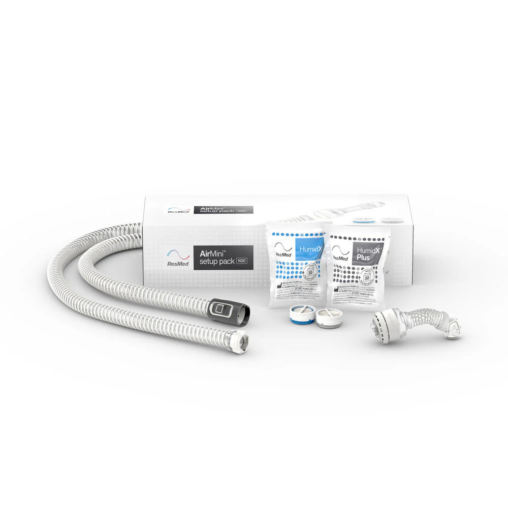 Appareil CPAP de voyage ResMed AirMini AutoSet avec kit d'installation N2O