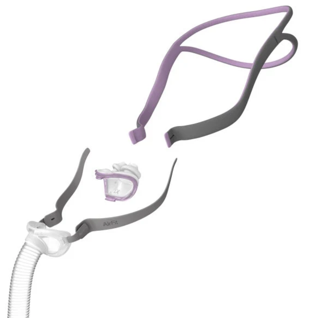 Masque nasal CPAP ResMed AirFit P10 pour femme - Kit d'essai