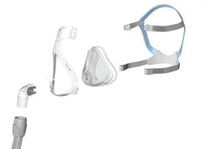 Système complet de masque facial ResMed Quattro Air avec coussin et harnais