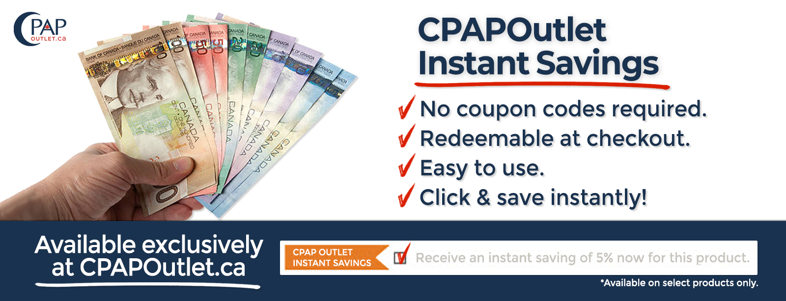 CPAPOutlet Instant Savings