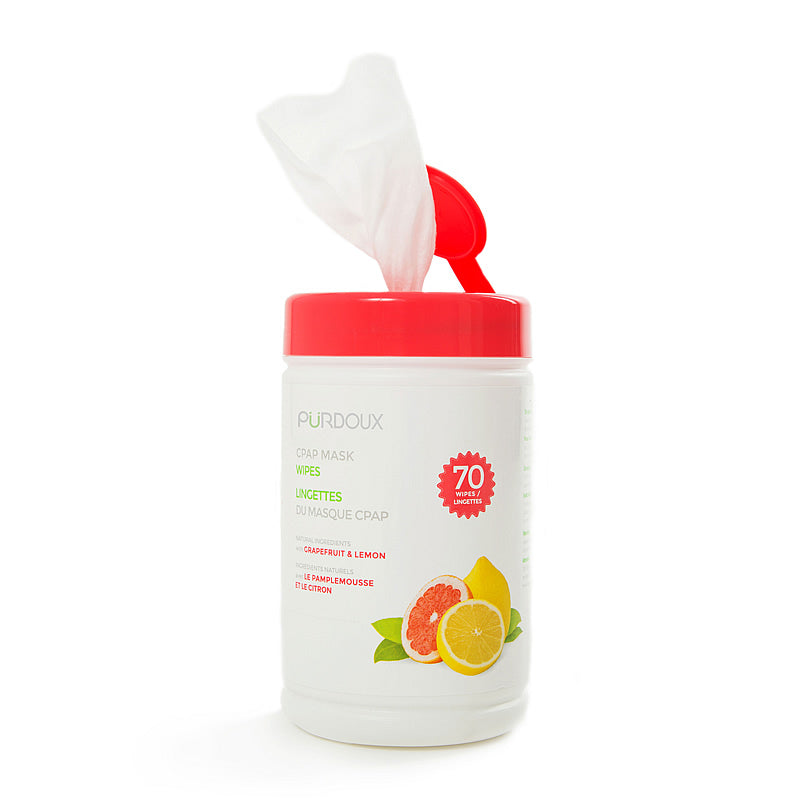Lingettes pour masque CPAP Purdoux - Pamplemousse et citron