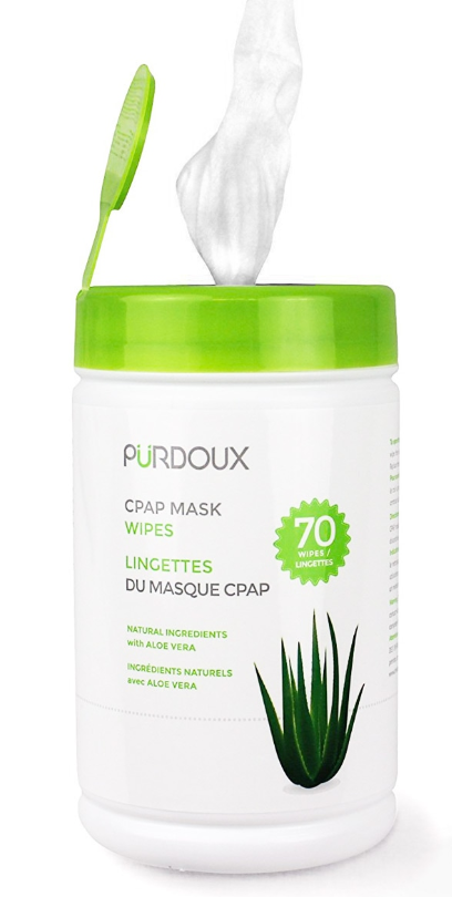Purdoux CPAP Mask Wipes - Aloe Vera (Unscented)