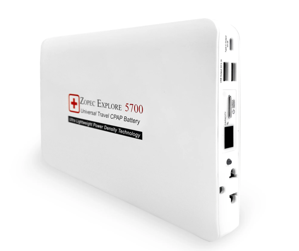 Découvrez la batterie de voyage CPAP/BiPAP 5700 (jusqu'à 3 nuits)