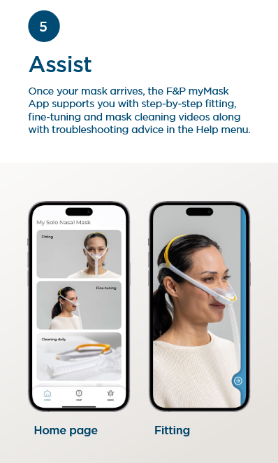 Fisher & Paykel myMask App Mask Selector