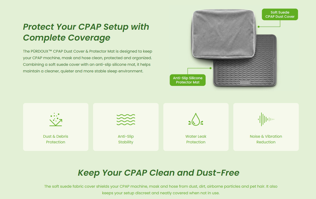 PURDOUX CPAP Dust Cover & Protector Mat
