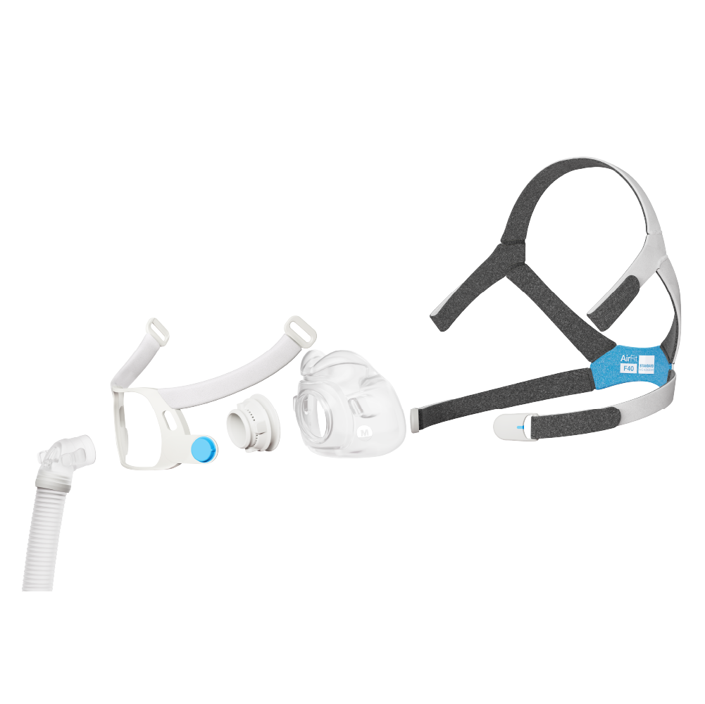 ResMed AirFit F40 Full Face CPAP Mask - Complete System