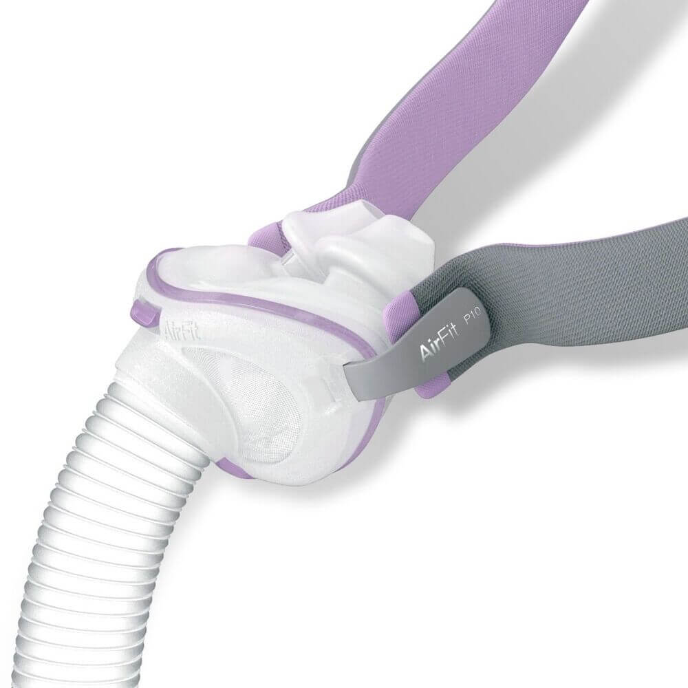 Masque nasal CPAP ResMed AirFit P10 pour femme - Kit d'essai