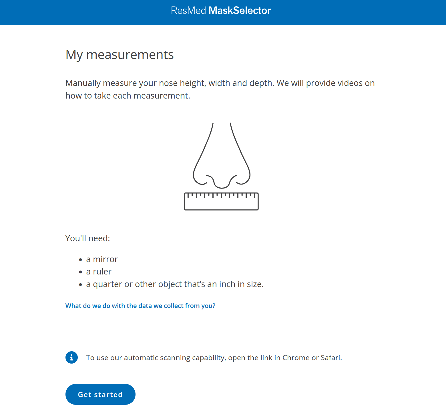 ResMed Mask Selector Tool