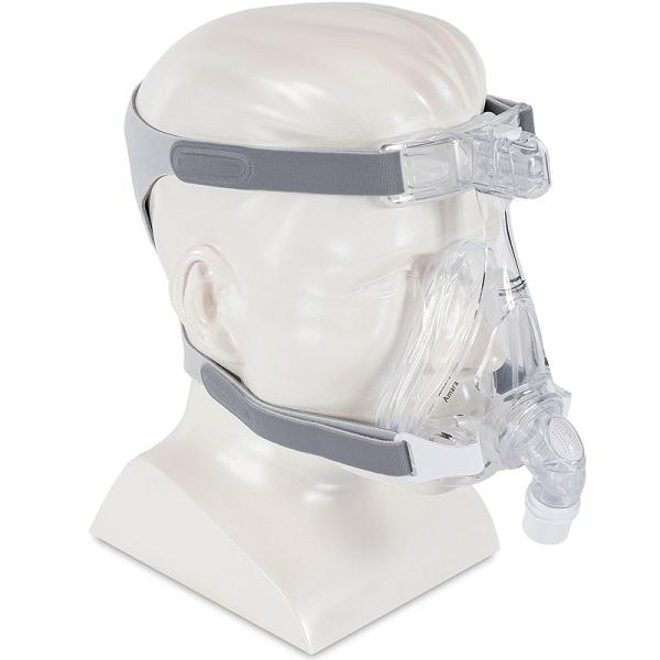 Système complet de protection faciale Respironics Amara avec harnais et coussin en silicone