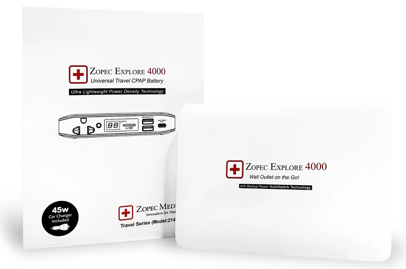 Explorez la batterie de voyage CPAP/BiPAP 4000 (jusqu'à 2 nuits)