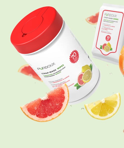 Lingettes pour masque CPAP Purdoux - Pamplemousse et citron